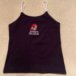 Unique black cotton tank top bought in Abaco, Bahamas- Bahama Bay brand, Size S